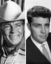 You can't get more "western hero" than this pic. The Rifleman standing next  to The Duke next to The Lone Ranger next to Cheyenne. 1977