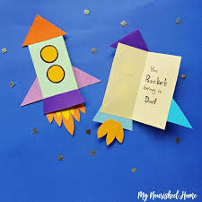 Cool fathers day card ideas. Rocket Father S Day Card Idea My Nourished Home