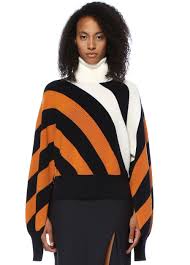 Monse Cok Renkli Kadin Balikci Yaka Cizgili Yarasa Kollu Yun Kazak 536927 Beymen Kadin Triko Moda