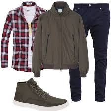 Click here to find out about camicia a sezioni lunga a scacchi from boohoo, part of our latest camicie collection ready to shop online today! Un Abbinamento Giovane E Fresco Composto Da Camicia A Quadri In Flanella Pantaloni Blu In Cotone Giubbino Con Zip E Col Moda Uomo Casual Moda Uomo Outfit