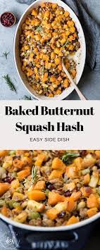 Baked Butternut Squash Hash Recipe Butternut Squash Hash Baked Butternut Squash Butternut Squash Dinner