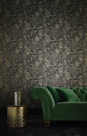 Beautiful Black And Teal Wallpaper Basuto Black Gold Wallpaper Gold Wallpaper Black Wallpaper Home Decor