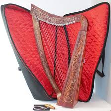 36 Inch Tall Irish Celtic Lever Harp 22 Strings Free Carrying Case Tuning Key And Extra Set Of Strings