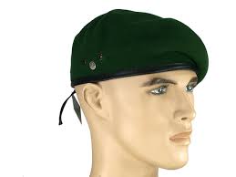 Laulhere French 100% Wool Beret Army Commando ALEX Green M ( 6 5/8) Made  France
