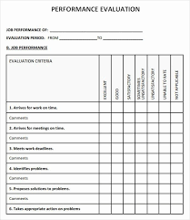 Performance Appraisal Template Word Best Of 10 Sample Performance Evaluation Templa Performance Evaluation Employee Performance Review Employee Evaluation Form