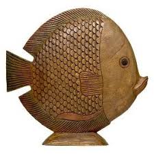 Large Wood Carved Fish Wooden Fish Carved Fish Carving