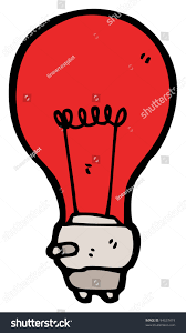 Red Light Bulb Cartoon Stock Illustration 94637419