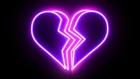 Aesthetic Broken Heart Black And Blue Wallpaper Broken Heart Neon Sign Animating Broken Heart Pictures Heart Broken Photography Neon Aesthetic