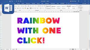Scopri ricette, idee per la casa, consigli di stile e altre idee da provare. How To Create Rainbow Text In Microsoft Word With One Click Tutorial Youtube