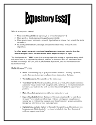 It is the writer's opportunity to give background information to the reader or listener about. Expository Essay Handout Doc