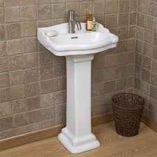 Tiny Pedestal Sink Small Enough For The Powder Room 18 1 4 L X 15 W Sold By Signature Hardwar Apartment Bathroom Design Pedestal Sink Luxury Kitchen Design