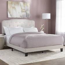 What about a footboard, though? Upholstered Low Profile Standard Bed Upholstered Panel Bed Upholstered Platform Bed Furniture
