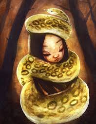 Art Anaconda Snake Boa Python Illustration Melancholy Sadness Painting Snake Drawing Snake Art Art