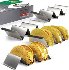 Maybe you would like to learn more about one of these? Stainless Steel Taco Holder Set Of 4 4 Rack Taco Rack Holds Three Tacos Taco Holders For Baking Grilling Hard Or Soft Shells Taco Stand Serveware Kitchen Dining Fcteutonia05 De