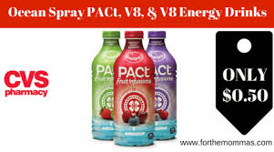 Cvs Ocean Spray Pact V8 V8 Energy Drinks Only 0 50 Each Starting 12 24