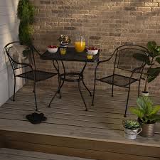 Garden Treasures Davenport Square Outdoor Bistro Table 29 92 In W X 29 92 In L With Umbrella Hole Lowes Com In 2020 Bistro Table Outdoor Bistro Table Patio Table
