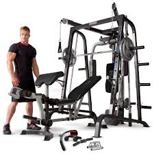 Marcy Md 9010g Home Gym Smith Machine With Weight Bench