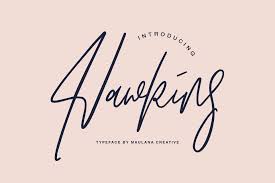 Hawkins Signature Brush Font 385276 Script Font Bundles Brush Font Typography Quotes Signature Fonts