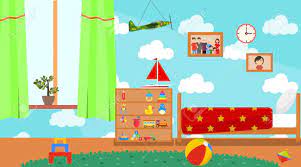 Maybe you would like to learn more about one of these? Kindergarten Room Empty Playschool Room With Toys And Furniture Cartoon Kids Bedroom Interior Home Childrens Room With Kid Bed And Child Toys Vector Illustration Royalty Free Cliparts Vectors And Stock Illustration Image