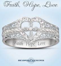 Surround Yourself With Faith Hope And Love In This Inspirational Diamond Ring Fairy Jewelry Rings For Girls Clean Gold Jewelry