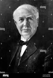 THOMAS ALVA EDISON )1847-1931) American inventor and businessman painted by Abraham  Anderson IN 1890 Stock Photo