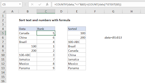 Linking is great, until you no longer need it. Excel Formula Sort Text And Numbers With Formula Exceljet