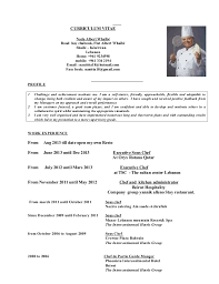 Trayectoria profesional y académicadescripción completa. Chef Nada Cv