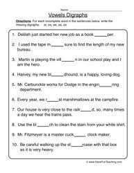 Vowel Digraphs Worksheet 1 Phonics Worksheets Vowel Worksheets Digraph
