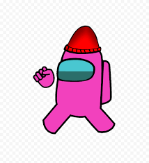 Hd Pink Among Us Character Wear Red Beanie Hat Png Red Beanie Red Beanie Hat Beanie Hats