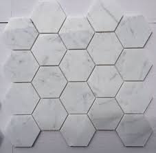 石材马赛克天然大理石卡拉拉白卫生间浴室家装背景墙大六角地瓷砖 淘宝网 kitchen tiles flooring mosaic