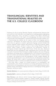 Riktig tid nå, tidssoneinfo, tidsforskjell, soloppgang, solnedgang, daglengde og nøkkelfakta for ica i ica i peru. Pdf Translingual Identities And Transnational Realities In The U S College Classroom