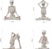 UANGLI Juego De 3 Estatuas De Esqueletos De Yoga, Figura De Calavera  Meditadora Zen, Decoración Del Hogar, Decoración De Esqueleto Gótico De