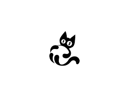 black cat cat logo design cat logo black cat