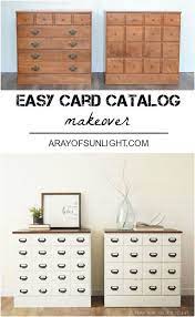 So when i was in the planning stages of my family room renovation, i decided to figure out how to build one and make it look like an antique. Diy Card Catalog Dresser Makeover Diy Furniture Redo Furniture Furniture Diy