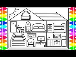 How To Draw A House For Kids House Drawing For Kids House Coloring Pages For Kids House Drawing For Kids Coloring Pages For Kids House Colouring Pages