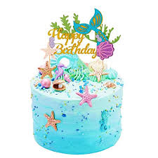 Check out our sea themed decor selection for the very best in unique or custom, handmade pieces from our signs shops. Buy Sakolla Glitter Mermaid Birthday Cake Topper Happy Birthday Cake Decoration For Under The Sea Themed Baby Shower Birthday Party Supplies Online In Indonesia B07dc3xkvy
