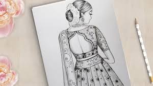 Have your sound turned on, press play (might need to press twice if you're on mobile) and enjoy! How To Draw A Beautiful Traditional Girl Back Side Very Easy Girl Drawing Easy Pencil Sketch Youtube