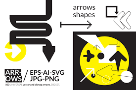 Search more than 600,000 icons for web & desktop here. 100 Arrows Set In Design Elements On Yellow Images Creative Store