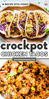 Southwestern Crockpot Chicken Tacos In 2020 Chicken Tacos Crockpot Chicken Crockpot Recipes Crockpot Chicken
