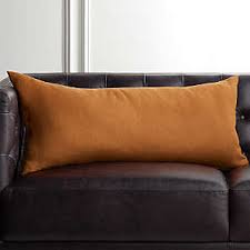 Novogratz brittany futon, convertible sofa & couch, camel faux leather sofas. Lumbar Pillows Cb2