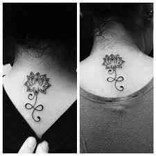 Mother And Daughter Lotus Flower Tattoo Stem Initials Tatouage
