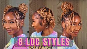 See more ideas about loc updo, locs hairstyles, natural hair styles. 8 Quick Easy Loc Styles For Short Medium Length Fine Hair Thick Hair Friendly Iamlindaelaine Youtube