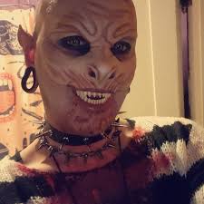 Vampire/bat Face Prosthetic, Encapsulated Silicone Prosthetic