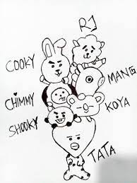 Bts bt21 wallpapers wallpaper cave. How To Draw Bt21 Shooky Drawing For Kids