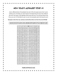 Just so you know, buzzfeed may collect a share of sales or other compen. Printable New Year S Alphabet Soup Puzzles