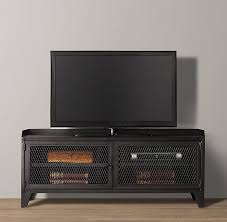 Or it can be used as a armoire for clothing and bedding storage. French Railroad Media Console Iron Patina