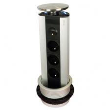 Bloc Encastrable Lumineux Retractable 3 Prises Evoline Lumineux Prise Encastrable Bloc