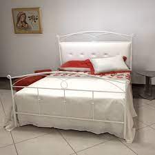 Letti flou letti a prezzi outlet: Letto Matrimoniale In Ferro Battuto Bianco