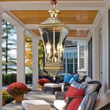 Clear Glass Lantern Pendant Light 2 Lights Vintage Brass Outdoor Lighting For Porch Beautifulhalo Com