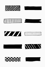Download Premium Vector Of Collection Of Washi Tape Vectors 2100812 In 2020 Bullet Journal Stickers Journal Stickers Bullet Journal Writing